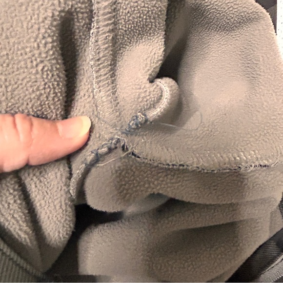 Burton Men's Small Dry Ride Full Zip Hoodie Black Grey Plaid Fleece Lined *Flaw - Picture 6 of 16